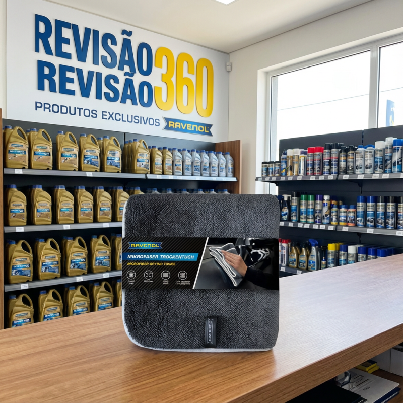 TOALHA DE SECAGEM DE MICROFIBRA RAVENOL COM LAÇOS TORCIDOS